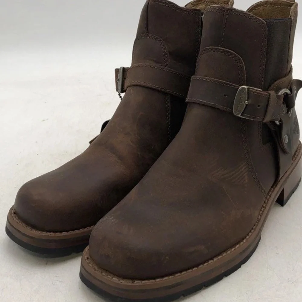 Harley-Davidson Brown Leather Harness Boots